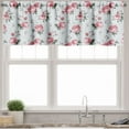 thumbnail image 3 of Ambesonne Romantic Valance & Curtain, Spring Flowers Roses, 55"x30", Almond Green Pale Pink, 3 of 6