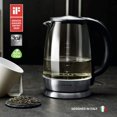 thumbnail image 4 of Viant&eacute; - Tetera el&eacute;ctrica de vidrio Caldera de agua r&aacute;pida. Sin BPA. Acero inoxidable y vidrio de borosilicato. Dise&ntilde;ado en Italia. Capacidad de 1,7 litros., 4 of 10