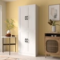 thumbnail image 3 of DIYART White Kitchen Pantry Cabinet, 71" Tall Kitchen Storage Cabinet with doors, Kitchen Pantry Hutch with Storage for Kitchen, Dining Room, 3 of 7