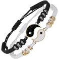 thumbnail image 2 of ORUYROP 2-4Pcs Yin Yang Tai Chi Beads Infinity Braided String Rope Bracelets Handmade Waterproof Adjustable Cord Strand Bracelet for Men Women Boy Girl Friend Couple Matching Friendship Jewelr, 2 of 5