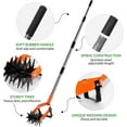 thumbnail image 3 of Walensee 2-in-1 Rotary Cultivator Hand Tiller, Adjustable Garden Weeder Soil Crumbler with Stainless Steel Pole for Grass Reseeding & Soil Mixing, 3 of 6