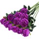 thumbnail image 1 of YZhouD - Ramo de 12 rosas artificiales de seda de tallo largo para decoración del hogar, bodas y fiestas (12 unidades, color negro), 1 of 7