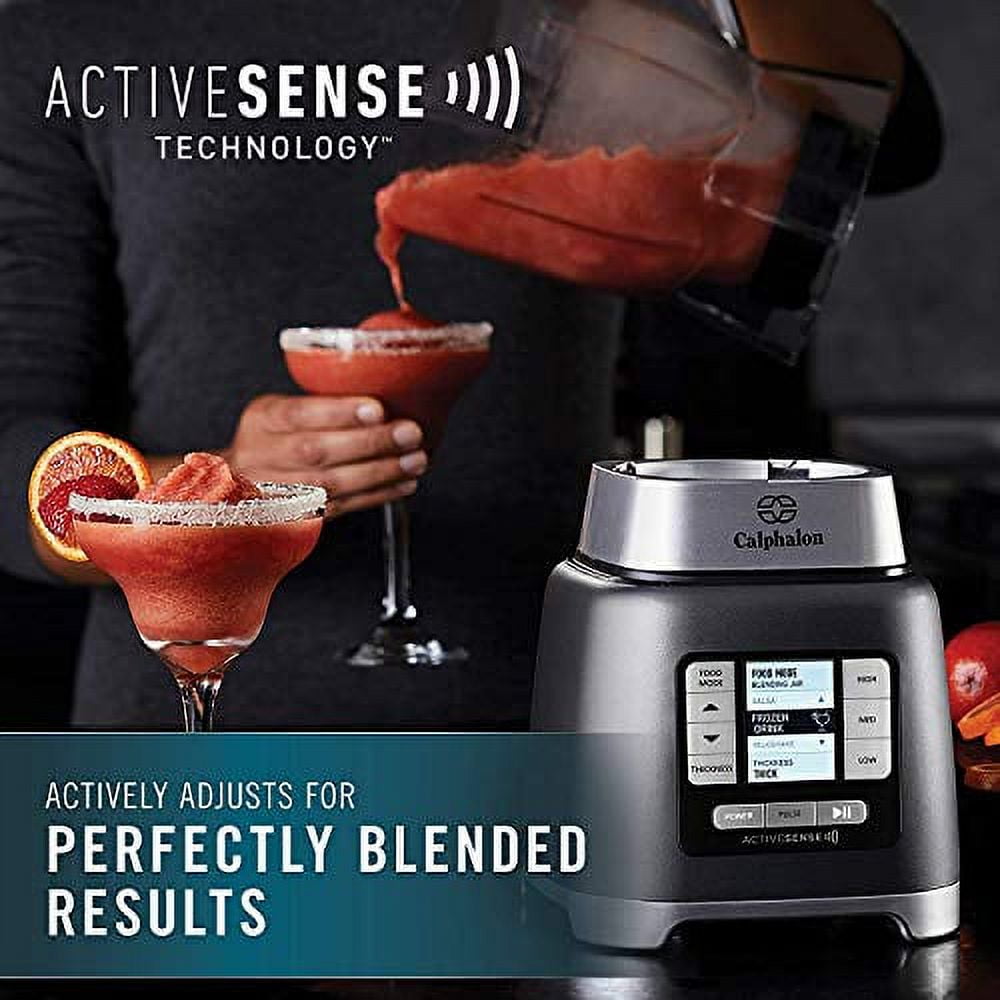 Calphalon Activesense Blender with Blend-N-Go Cup, Dark Stainless Steel