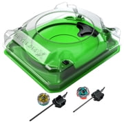 Beyblade X Sneak Attack Battle Set with Beystadium, 2 Tops, 2 Launchers, Yellow and Green, Ages 8 and up