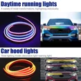 thumbnail image 4 of Led Hood Light Strip Flexible Waterproof Dynamic Scan Start Up Hoodbeam Kit DRL Daytime Running Lights Exterior Led Lights for Cars,Truck,SUV,12V White 240CM/94inch,1 Set, 4 of 5