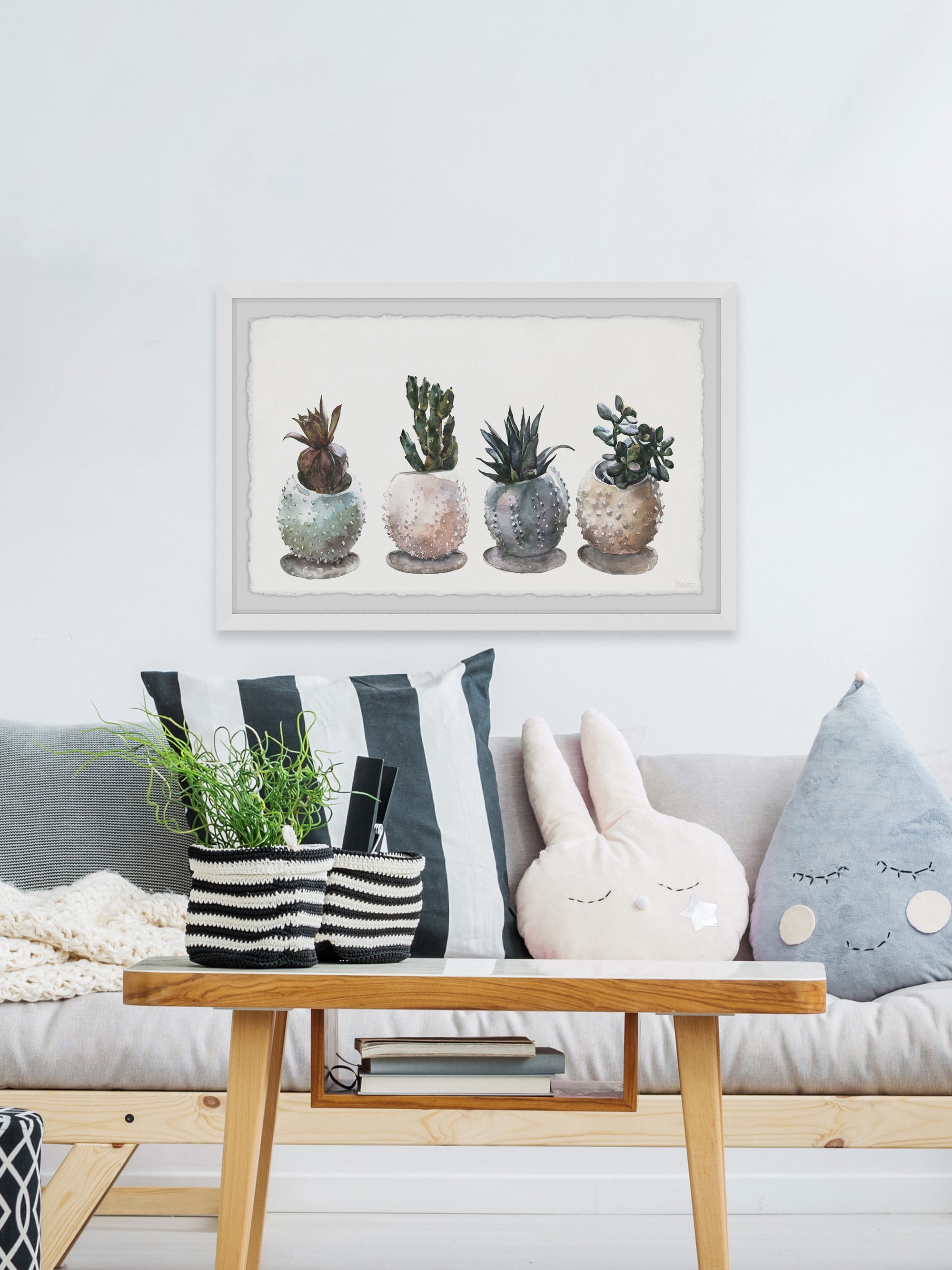 Parvez Taj Spiky Pots Framed Wall Art