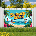 thumbnail image 3 of Tropical Theme Summer Beach Scenic Design Vacation Beach Banner Holiday Decorative for Outdoor Party Summer Event Seaside Celebration, 3 of 9