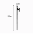 thumbnail image 2 of Estacas De Acero Resistentes De 30cm Para Tienda, 8 Piezas NEGRO, 2 of 5