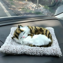 CYFW Simulation Animal Doll Plush Cat Toy,Interactive Companion Robot Cat Pets,Handmade Weighted Stuffed Animals,Cat Plush Toy with Voice Response,Realistic Heartbeat and Purring