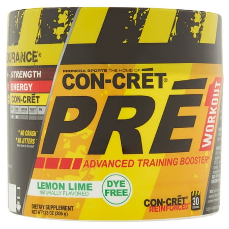 Con-Crēt Prē 1 Workout Lemon Lime, 7.23 oz