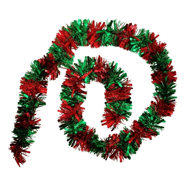 Tinsel Garland Metallic (2 Pack, 15 ft ea) Holiday Streamers Christmas
