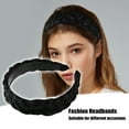 thumbnail image 3 of Unique Bargains 1 Pcs 1.5 Inch Wide Synthetic Hair Braided Headband Hair Hoop for Women and women Black, 3 of 7