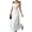 White, variant on Women's Square Neck Wide Strap Dress with Tiered Bow and Lining 95% Polyester 5% Elastane for Elegant Everyday Wear