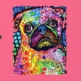 thumbnail image 2 of Funny Neon Pug | Dean Russo Art Animal Lover Womens Slim Fit Junior Tee, Hot Pink, Medium, 2 of 6
