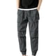 thumbnail image 1 of Pantalones largos de moda para hombre, casuales, de color sólido, con cremallera, bolsillos, cuerda elástica, pantalones casuales para hombre., 1 of 4
