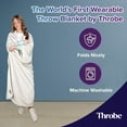 thumbnail image 2 of Wearable Throw Blanket by Throbe, Patent Pending Throw Blanket Converts into a Hands-Free Robe, Super Soft and Warm (Beige), 2 of 4