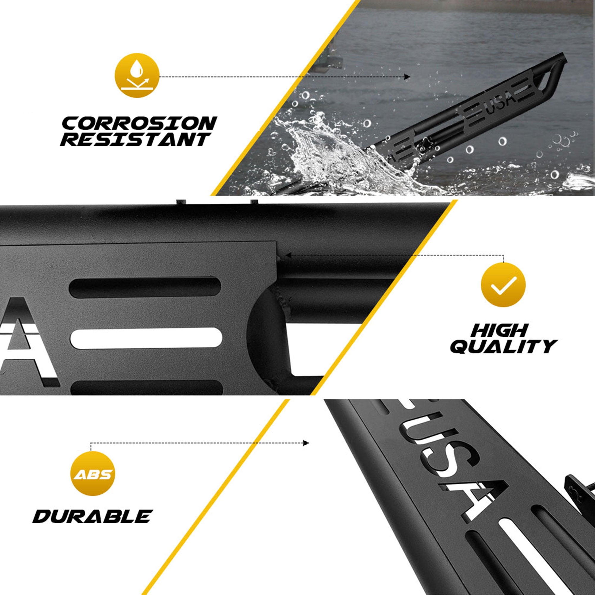 AMERICAN MODIFIED USA Style Side Step Bars for 18 to 23 Jeep Wrangler JL