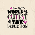 thumbnail image 4 of Inktastic I'm the Worlds Cutest Tax Deduction Pink Hearts Boys or Girls Baby T-Shirt, 4 of 5