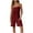 Wine, variant on Lenpel Rompers for Women Summer Casual Sleeveless Square Neck Spaghetti Strap Jumpsuits Loose Short Overalls with Pockets