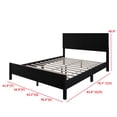 thumbnail image 5 of Home Design Norton Solid Wood King Platform Bed With Slats Support, No Box Spring Required, Black, Easy Assembly, 5 of 10