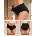 thumbnail image 5 of Womens Underwear Seamless Full Coverage Breathable Briefs No Show Silky Stretch High Waisted Ladies Panties 6 Pack, 5 of 14