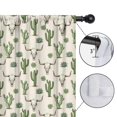 thumbnail image 4 of Blackout Kids Curtains,Beige Buffalo Skull Cactus Succulent Pattern Childrens Insulated Curtains Set Of 2,Bedroom Essentials,Toddler Room Decor 42"x54", 4 of 5