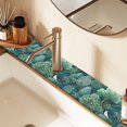 thumbnail image 2 of Yayeee Faucet Mat for Kitchen Sink 14.7" Diatomite Long Splash Guard Pad, Green Forest Pattern, 2 Pack, 2 of 7