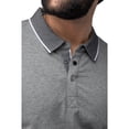 thumbnail image 6 of X RAY Jeans Mens Short Sleeve Snap-Placket Polo, Heather Charcoal, XL, 6 of 7