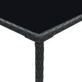 thumbnail image 5 of vidaXL Garden Bar Table Black 70x70x110 cm Poly Rattan and Glass, 5 of 5
