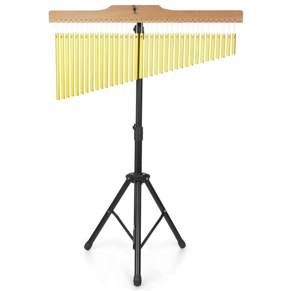 36-Bar Chimes Percussion, 36 Note Single-row Wind Chime with Adjustable Mounting Stand, Musical Percussion Instrument
