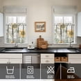 thumbnail image 4 of Rod Pocket Kitchen Curtain Set 3-Piece, 27.5x36 Inch Valance & Tier Drapes, Polyester Pongee Cafe Curtains for Living Room, Bathroom, Farmhouse Rustic Country Window Treatments., 4 of 6