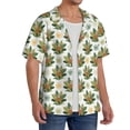 thumbnail image 2 of Honeii Sloth Sitting Tropical Leaves for Men's Short-Sleeved Button-Up Collared Shirt Featuring A Pocket, Perfect for Beach Vacations, And Travel Adventures.-Large, 2 of 5