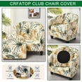 thumbnail image 3 of CHUNTIAN 2 Piece Club Chair Slipcover Stretch Barrel Chair Covers Printed Tub Chair Slipcovers Soft Armchair Sofa Cover Removable Couch Furniture Protector Arm Chair Cover for Living Room,D29, 3 of 5