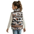 thumbnail image 3 of Uorisanigo Fleece Vest for Boys Girls Full Zipper Jacket Sleeveless Warm Outwear Southwestern Aztec Cow Print Sweatshirt with Pockets Lightweight Fall Winter Fashion Outfits Clothes, 3 of 7
