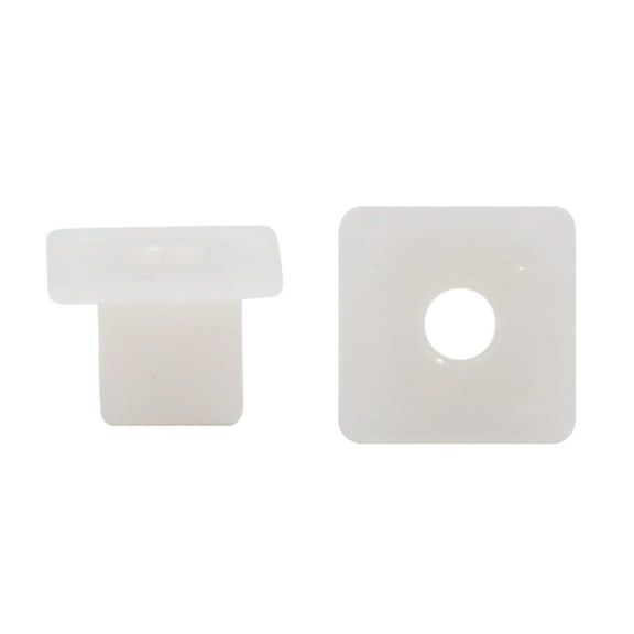 Unique Bargains 100Pcs White Plastic Square Car Rivets Fastener Panel Fixing Clips 8 x 8mm Hole