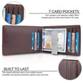 thumbnail image 2 of SYMMEXA RFID Anti-Theft Clip Wallet, Brown, 1 Pack, 2 of 9