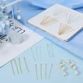 thumbnail image 3 of Brass 1 Box 800Pcs 2 Inch 50mm 4 Styles Flat Head Pin Eye Pins Gold Silver Straight Brass Wire Metal End Headpins Eyepins Beading Pins for Jewelry Making Earring Bracelet Necklace Crafts Supplies, 3 of 5