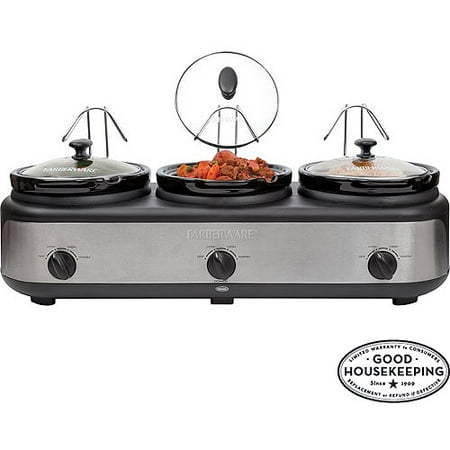 FARBERWARE 3-Crock 2.5Qt. Triple Slow Cooker