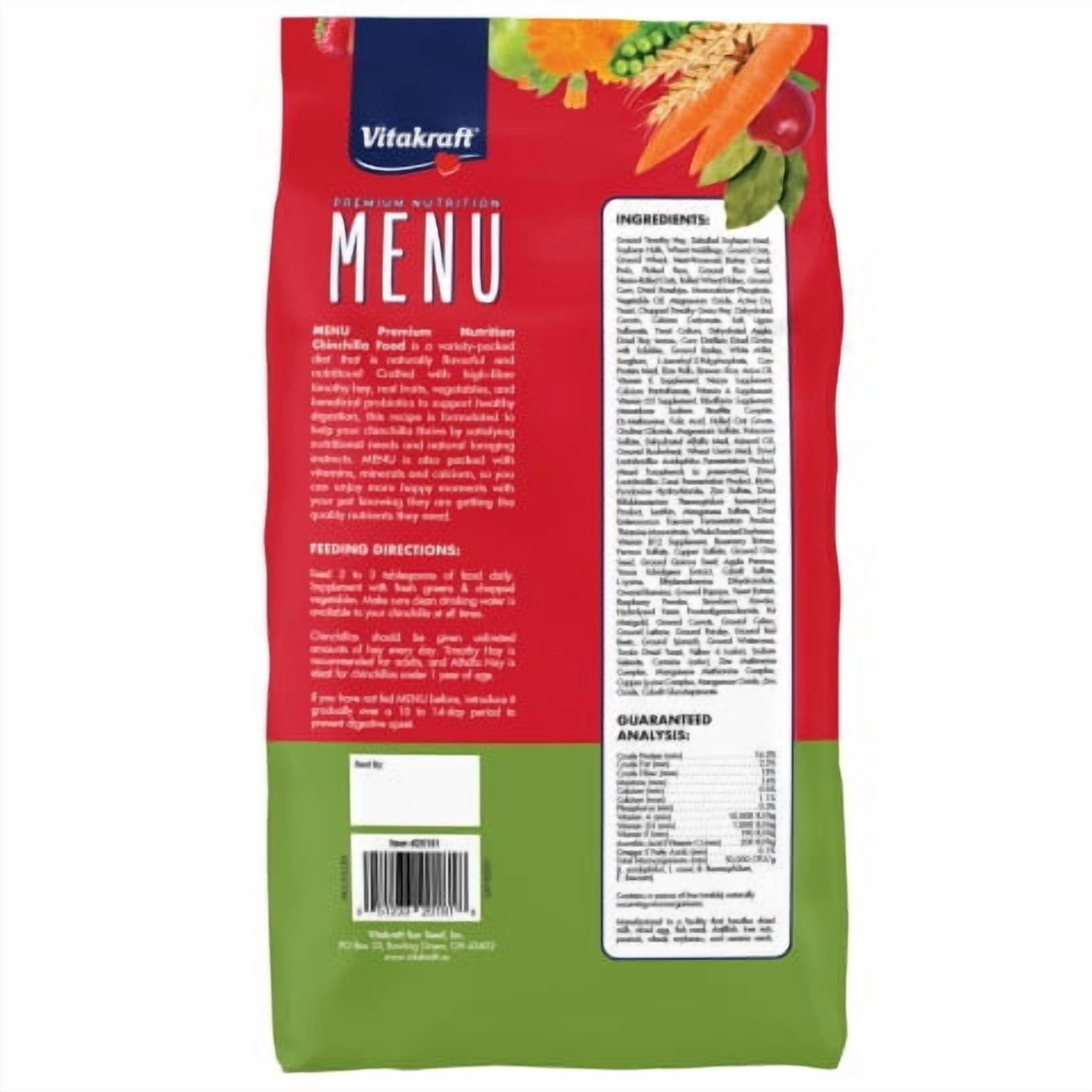 (2 pack) Menu Chinchilla Food with Timothy