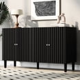 thumbnail image 2 of Wavy Patterned Four-Door Sideboard | For Primary Living Areas at Home | Balanced Look with Metal and Wood, 2 of 6