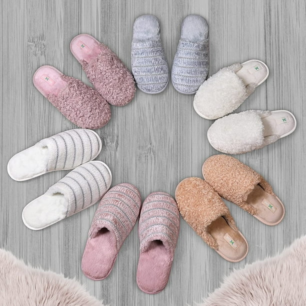 Pantoufles Mules En Mousse Mémoire - Blanc Neige | La Vie En Rose