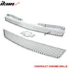 Ikon Motorsports Grille - Fits 07-14 Chevy Tahoe Avalance Suburban Chrome Hood Grill Front Mesh Grille