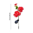thumbnail image 2 of Japceit Solar Faux Flower Stake Lights, LED Artificial Rose Garden Decor, Waterproof Pathway Landscape Lighting, Auto On Off Outdoor Lamp, 2 of 8