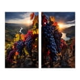 thumbnail image 2 of Designart "Vivid Scenes in the Vineyard II" Vineyard Wall Art Set Of 2 - Multi-Color Landscapes Gallery Set For Office Decor, 2 of 7
