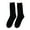 Black, variant on 1 Pair Japanese Style Ribbed Solid Color Thermal Socks Spring Autumn Women Ruffle Cuffs Mid-Tube Socks,Yellow