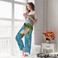 thumbnail image 6 of Picia Earth View World Map Womens Soft Woven Cotton Elastic Waistband Sleep Pajama Pant Lounge Sleep Pant With Pockets And Drawstring-Medium, 6 of 9