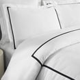 thumbnail image 5 of Superior Riverton Embroidered Cotton Duvet Cover Set, King/California King, White/Black, 5 of 11