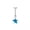 BLUE STAR, variant on F136 G23 Titanium Heart Star Crystal Dangle Cartilage Earrings 16G Woman Jewelry-PINK STAR