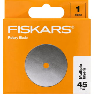 Fiskars 158290-1001 Titanium Rotaty Cutter Replacement Blades, 45mm, 2  Pack, Silver