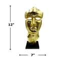 thumbnail image 5 of Bergamo Art Decorative Handmade Aluminum 12 inch Abstract Face Sculpture, 5 of 5